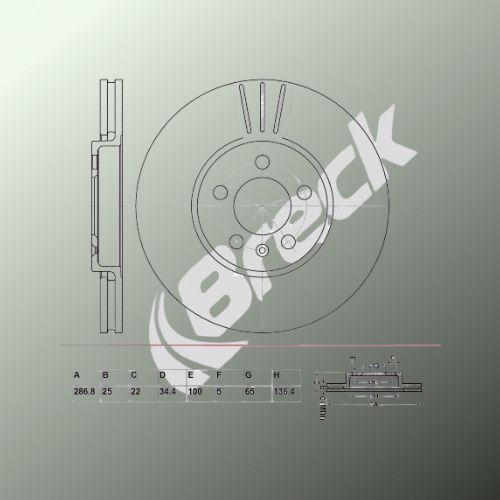Skoda FABIA II 1.4 TSI RS Front Brake Discs - main image