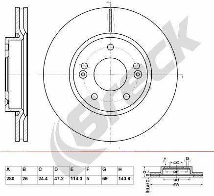 Kia Ceed SW 1.4 Front Brake Discs - main image