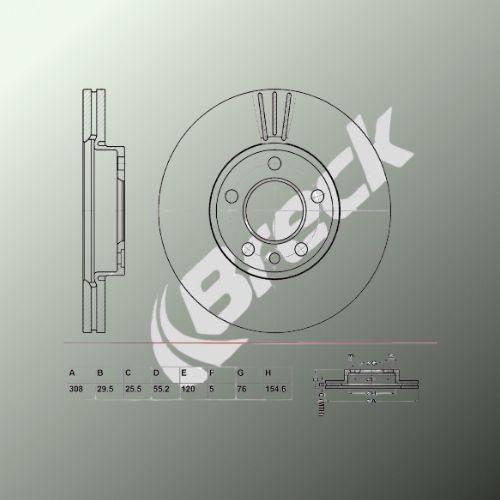 Volkswagen TRANSPORTER / CARAVELLE Mk VI Bus 2.0 TDI Front Brake Discs - main image