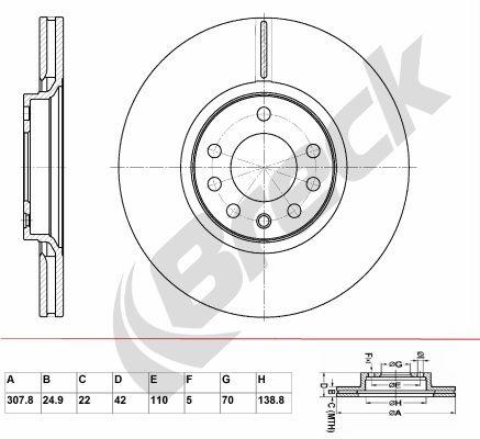 Vauxhall Corsa Mk IV 1.2 Front Brake Discs - main image