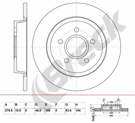 VOLVO C70 II Convertible 2.4 Rear Brake Discs - main image