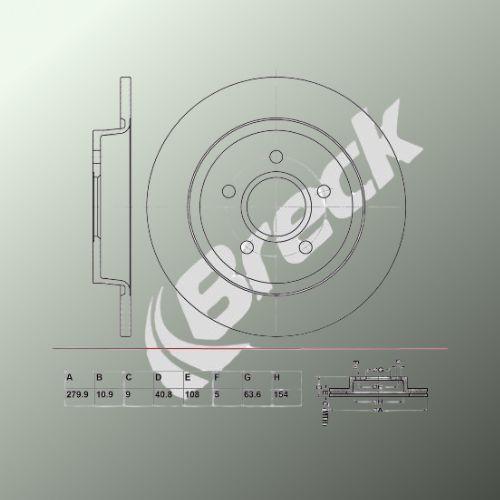 VOLVO C70 II Convertible 2.4 Rear Brake Discs - main image