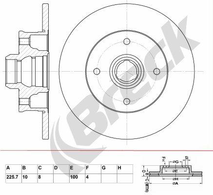 Volkswagen Passat B3/B4 1.6 Rear Brake Discs - main image
