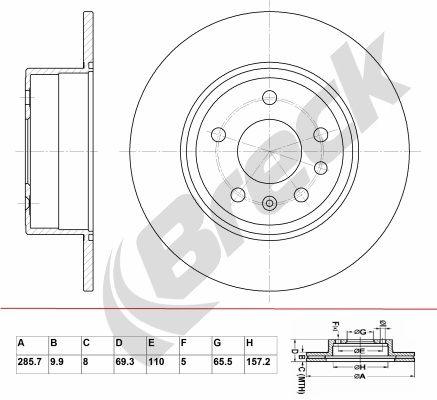Vauxhall VECTRA Liftback 2.5 i V6 Rear Brake Discs - main image