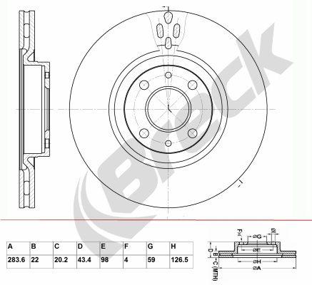Lancia MUSA 1.3 D Multijet Front Brake Discs - main image