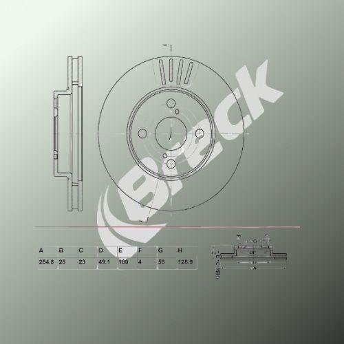 Toyota Corolla 1.6 VVT-i Front Brake Discs - main image