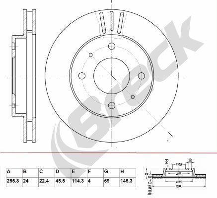 Mitsubishi SPACE STAR MPV 1.8 MPI Front Brake Discs - main image