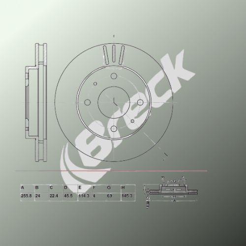 Mitsubishi SPACE STAR MPV 1.8 MPI Front Brake Discs - main image