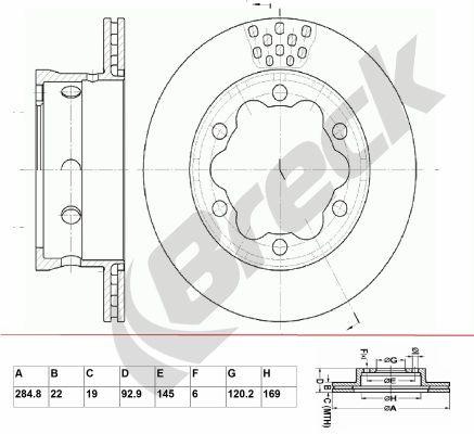 Volkswagen LT Mk II Platform/ Chassis 2.3 Rear Brake Discs - main image