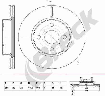 Daihatsu CHARADE VIII 1.33 16V Front Brake Discs - main image