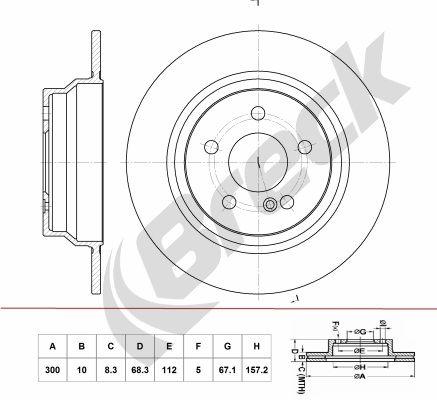 Mercedes-Benz E-Class E 200 CDI Rear Brake Discs - main image