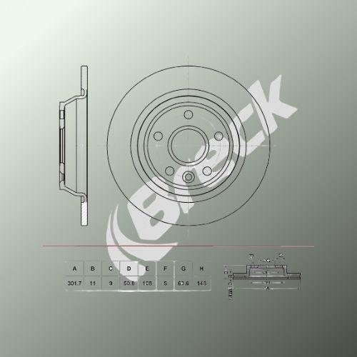 Ford S-MAX 1.8 TDCi Rear Brake Discs - main image
