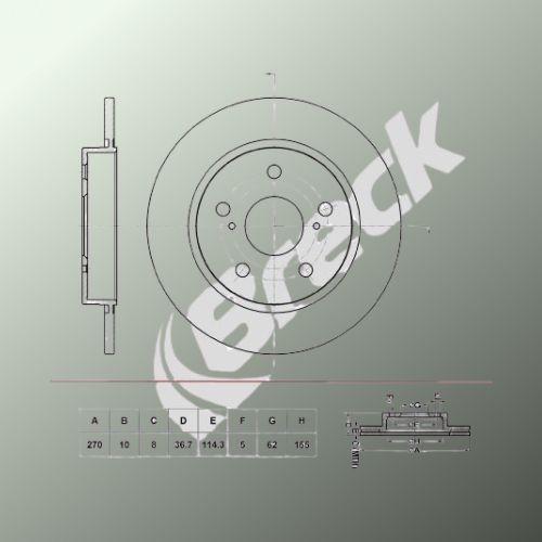 Toyota Auris 2.2 D Rear Brake Discs - main image