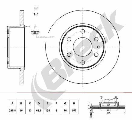 IVECO DAILY IV Bus 35S14, 35S14 /P Rear Brake Discs - main image