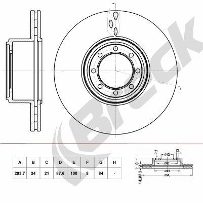 IVECO DAILY IV Van/ Furgon 35C10, 35S10 Rear Brake Discs - main image
