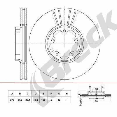Ford Transit Bus 2.0 TDCi Front Brake Discs - main image