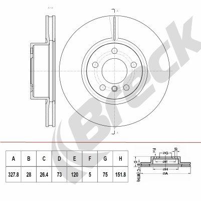 BMW X3 sDrive 20 i Front Brake Discs - main image