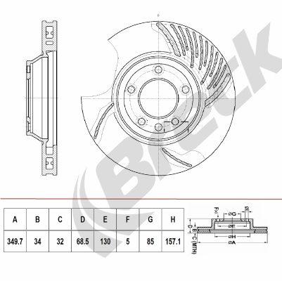 Porsche Cayenne 3.6 GTS Front Brake Discs - main image