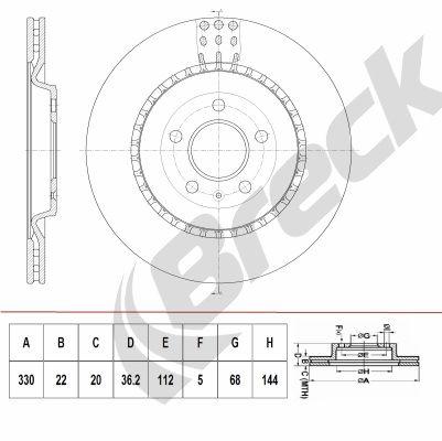 Audi A8 D5 50 TDI Mild Hybrid quattro Rear Brake Discs - main image
