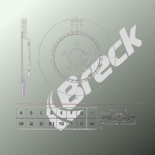 Audi A8 D5 50 TDI Mild Hybrid quattro Rear Brake Discs - main image