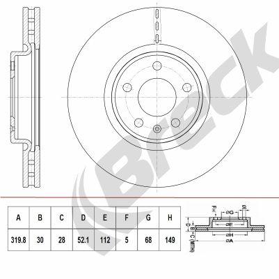 Audi Q5 2.0 TFSI Hybrid quattro Front Brake Discs - main image