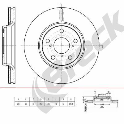 Toyota Auris 2.2 D Front Brake Discs - main image