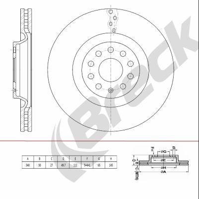 Skoda Superb II 3.6 FSI 4x4 Front Brake Discs - main image