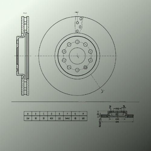 Skoda Superb II 3.6 FSI 4x4 Front Brake Discs - main image