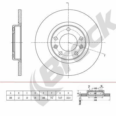 Peugeot RIFTER 1.5 BlueHDi 75 Rear Brake Discs - main image