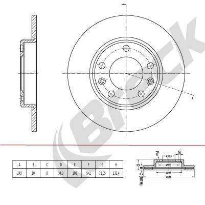 Peugeot 308 SW II 1.2 THP 110 Rear Brake Discs - main image