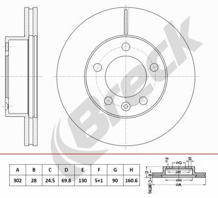 Renault Master III Platform/ Chassis Z.E. Front Brake Discs - main image