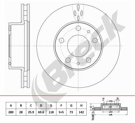 FIAT Ducato Bus 120 Multijet 2.3 D Front Brake Discs - main image