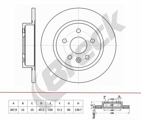 Chevrolet Trax 1.7 TD Rear Brake Discs - main image