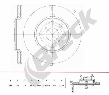 Toyota AYGO 1.4 D-4D Front Brake Discs - main image