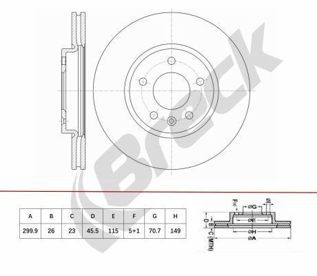 Vauxhall Ampera EV 150 Front Brake Discs - main image