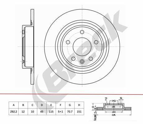 Vauxhall Ampera EV 150 Rear Brake Discs - main image