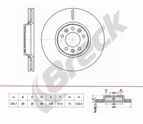 Citroën C5 III Break 1.8 i 16V Front Brake Discs - main image