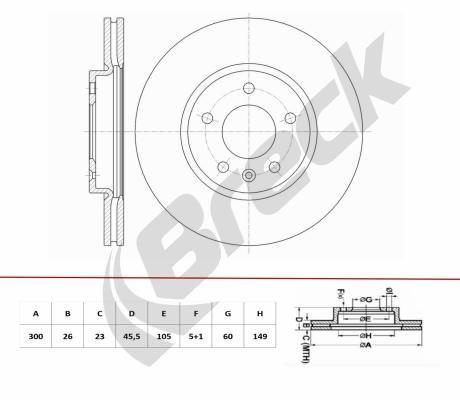 Chevrolet Trax 1.4 LPG Front Brake Discs - main image