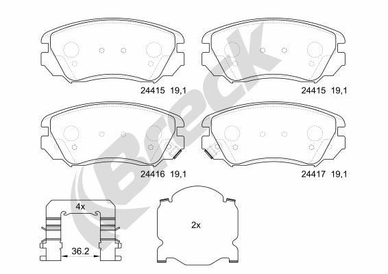 Vauxhall Insignia Mk I Sedan 1.6 SIDI Front Brake Pads - main image