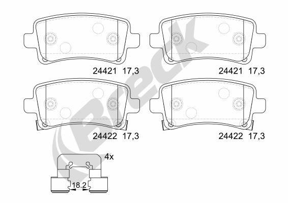 Saab 9-5 2.0 TTiD Rear Brake Pads - main image