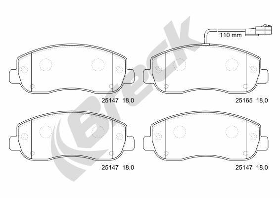 Vauxhall Movano B Van/ Furgon 2.3 CDTI RWD Front Brake Pads - main image