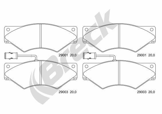 IVECO DAILY II Platform/ Chassis 59-12 Front Brake Pads - main image