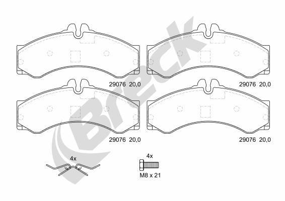 Mercedes-Benz VARIO Platform/ Chassis 512 D Front Brake Pads - main image