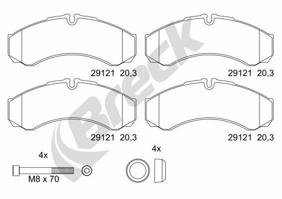 Renault MASCOTT Platform/ Chassis 90 Front Brake Pads - main image