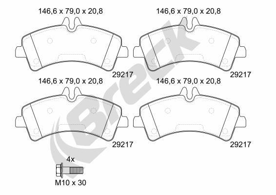 Volkswagen CRAFTER 30-50 Platform/ Chassis 2.0 TDI Rear Brake Pads - main image