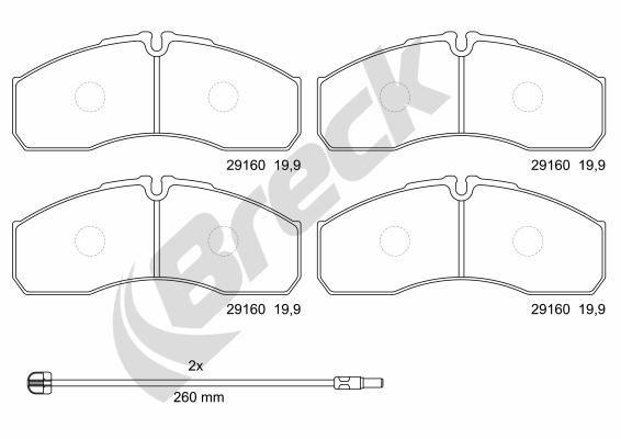 Renault MASCOTT Platform/ Chassis 90 Front Brake Pads - main image
