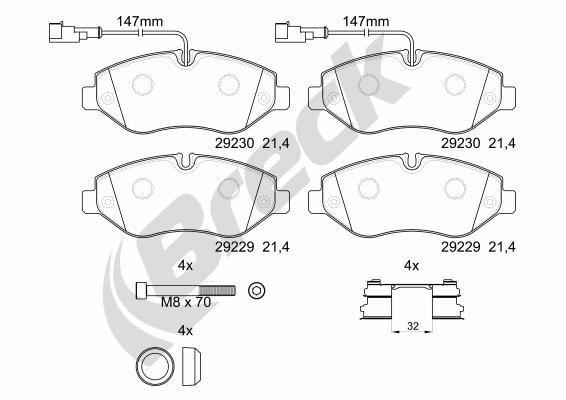 Nissan CABSTAR 35.15 DCI, 45.15 DCI 3.0 Front Brake Pads - main image