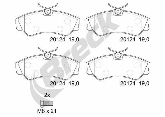 Volkswagen Transporter / Caravelle Mk IV Bus 1.9 TD Front Brake Pads - main image