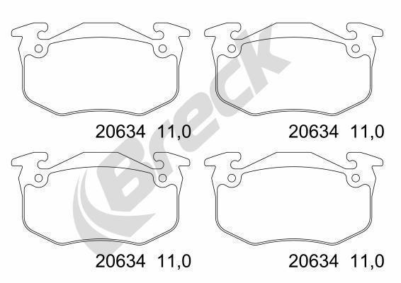 Renault Clio I 1.1 Front Brake Pads - main image