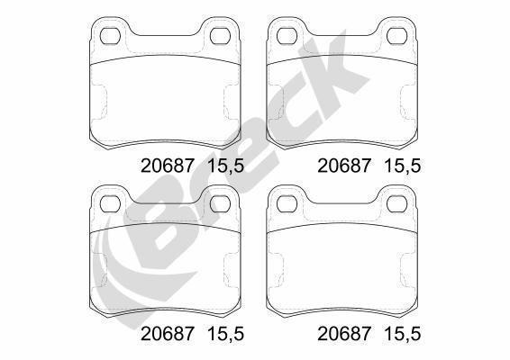Mercedes-Benz C-Class C 220 D Rear Brake Pads - main image